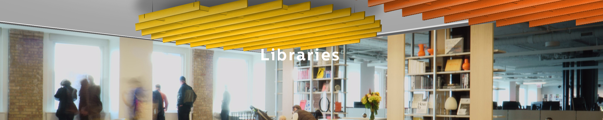 Libraries sound absorbing panels